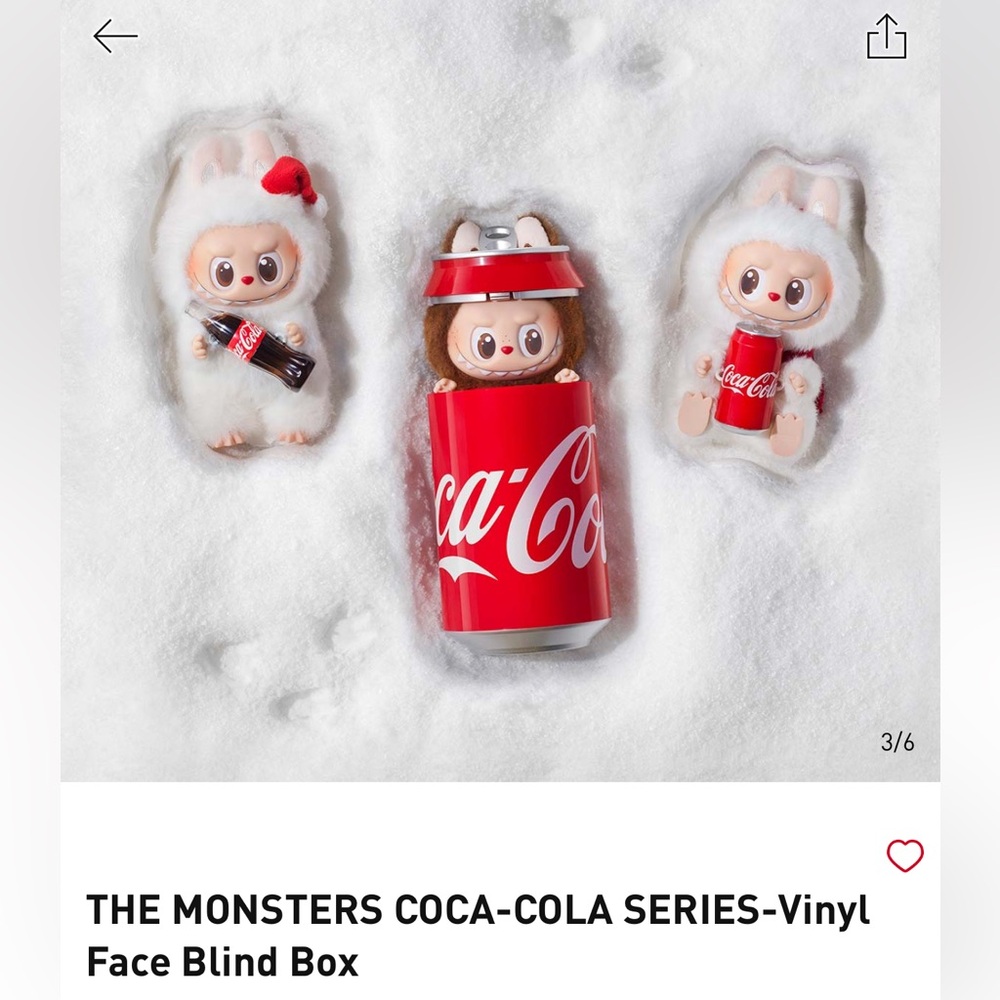 Sealed & authentic Pop Mart the monsters Coca Cola series vinyl face blind box - Picture 7 of 8